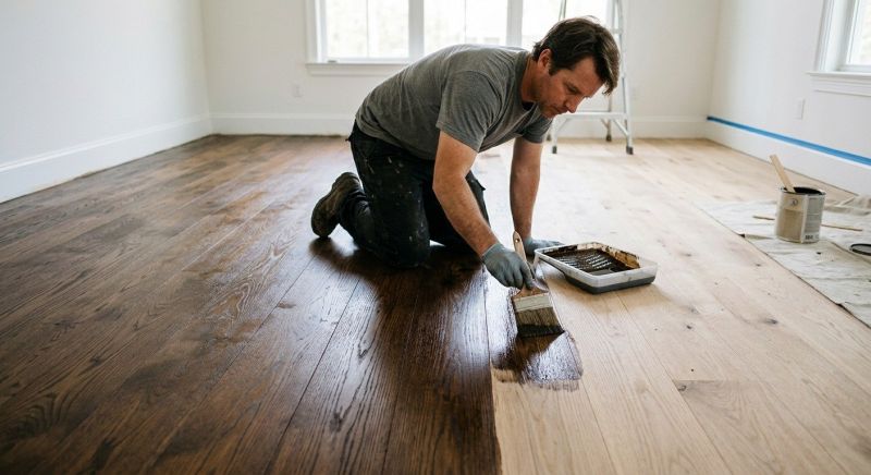 Walnut Floor Staining in Kansas City, KS