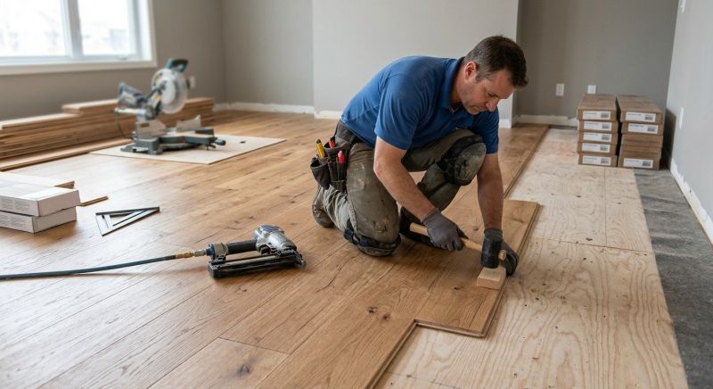 Hickory Floor Installation in Fort Worth, TX