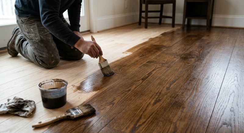 Maple Floor Staining in Overland Park, KS