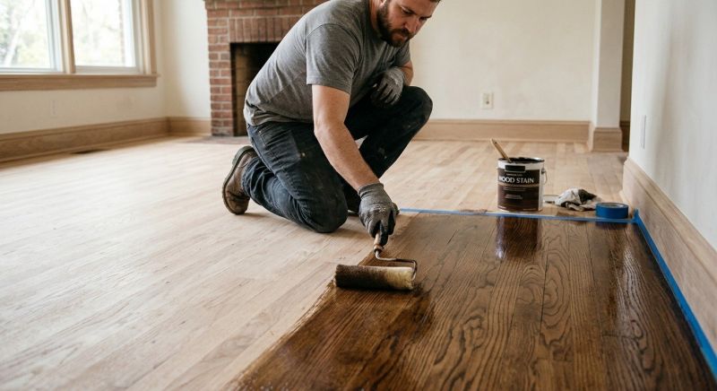 Oak Floor Staining in Alpharetta, GA