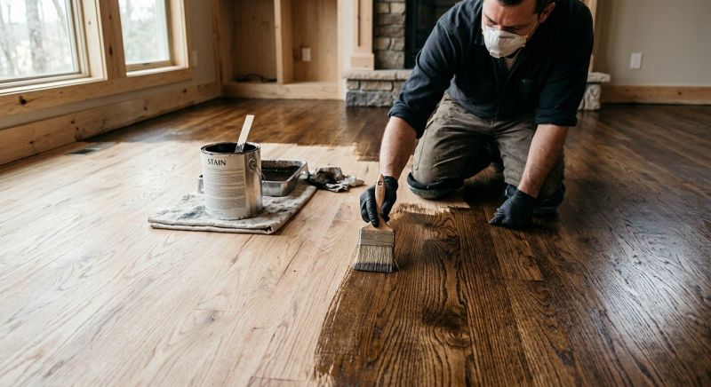 Wood Floor Staining in Olathe, KS